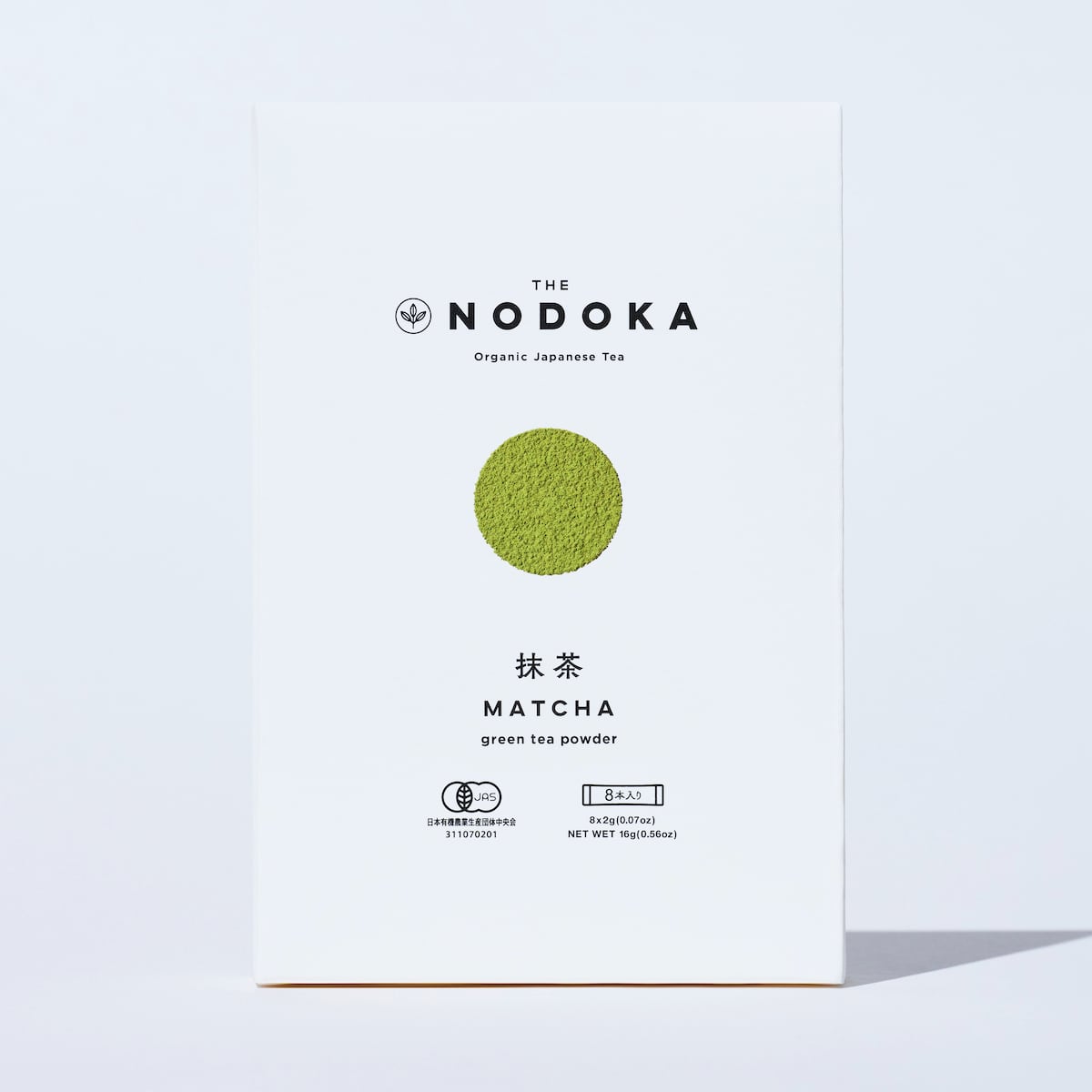 THE NODOKA オーガニック抹茶スティックタイプ　2g x 8本【送料無料】